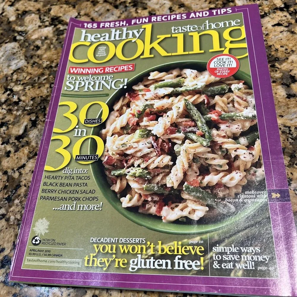 Lot of Taste of Homes Healthy Cooking Recipe Magazines 2010 Back Issue Set Of 6